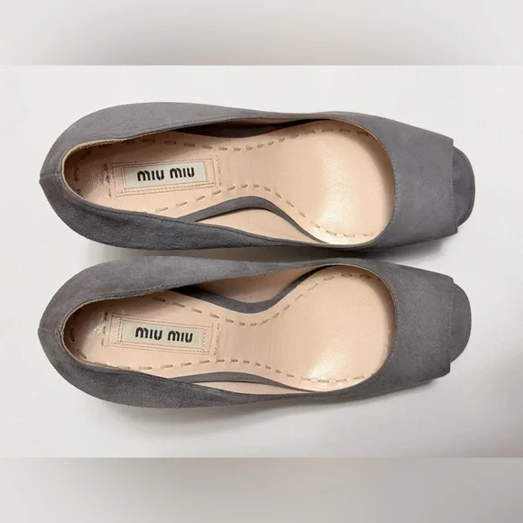 Miu Miu Suede Platform Heels - Picture 3 of 7